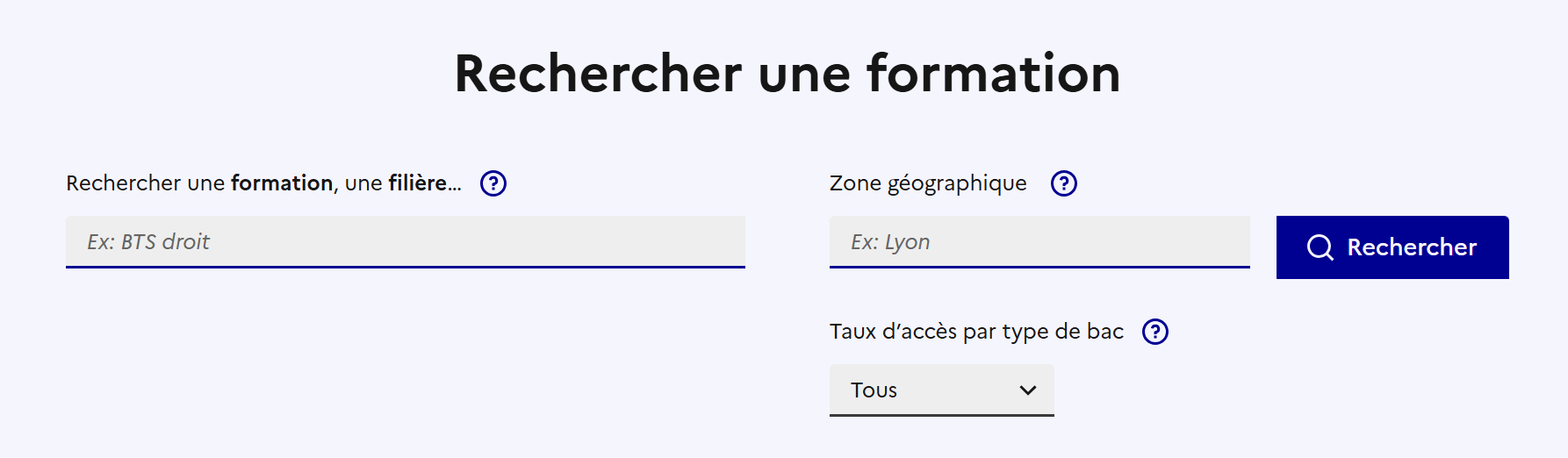 Moteur de recherche Parcoursup